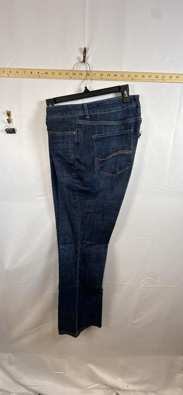 Lee Modern Series Curvy Fit Bootcut Jeans Womens Size 16 Medium 16M Dark Wash Bl